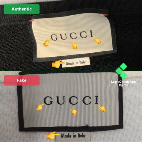 gucci logo real vs fake|authentic gucci tag.